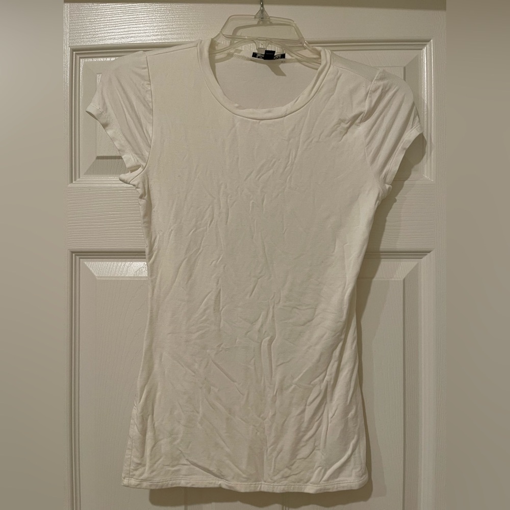 Express White Short Sleeve Tee